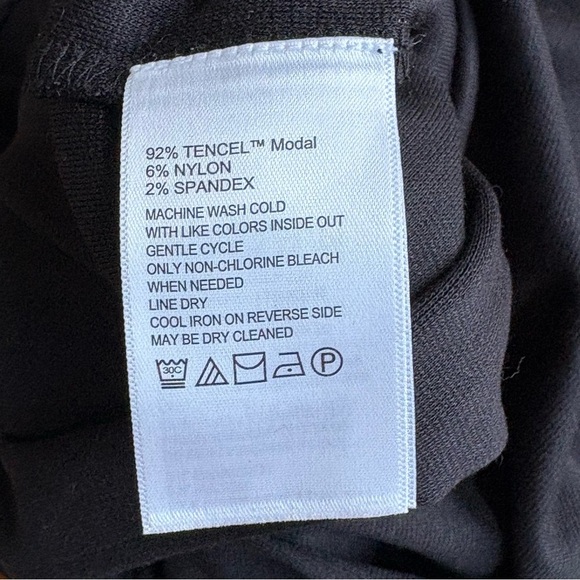 NWT Tommy Bahama Drapey Ponte Sleeveless Black Tank Midi Dress Large - Picture 15 of 15